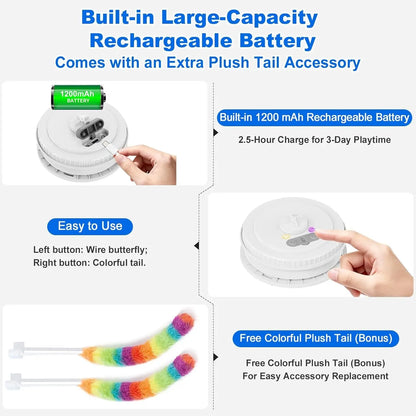 Interactive Rechargeable Cat Toy – Touch-Activated Hide & Seek Play