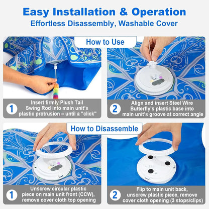 Interactive Rechargeable Cat Toy – Touch-Activated Hide & Seek Play