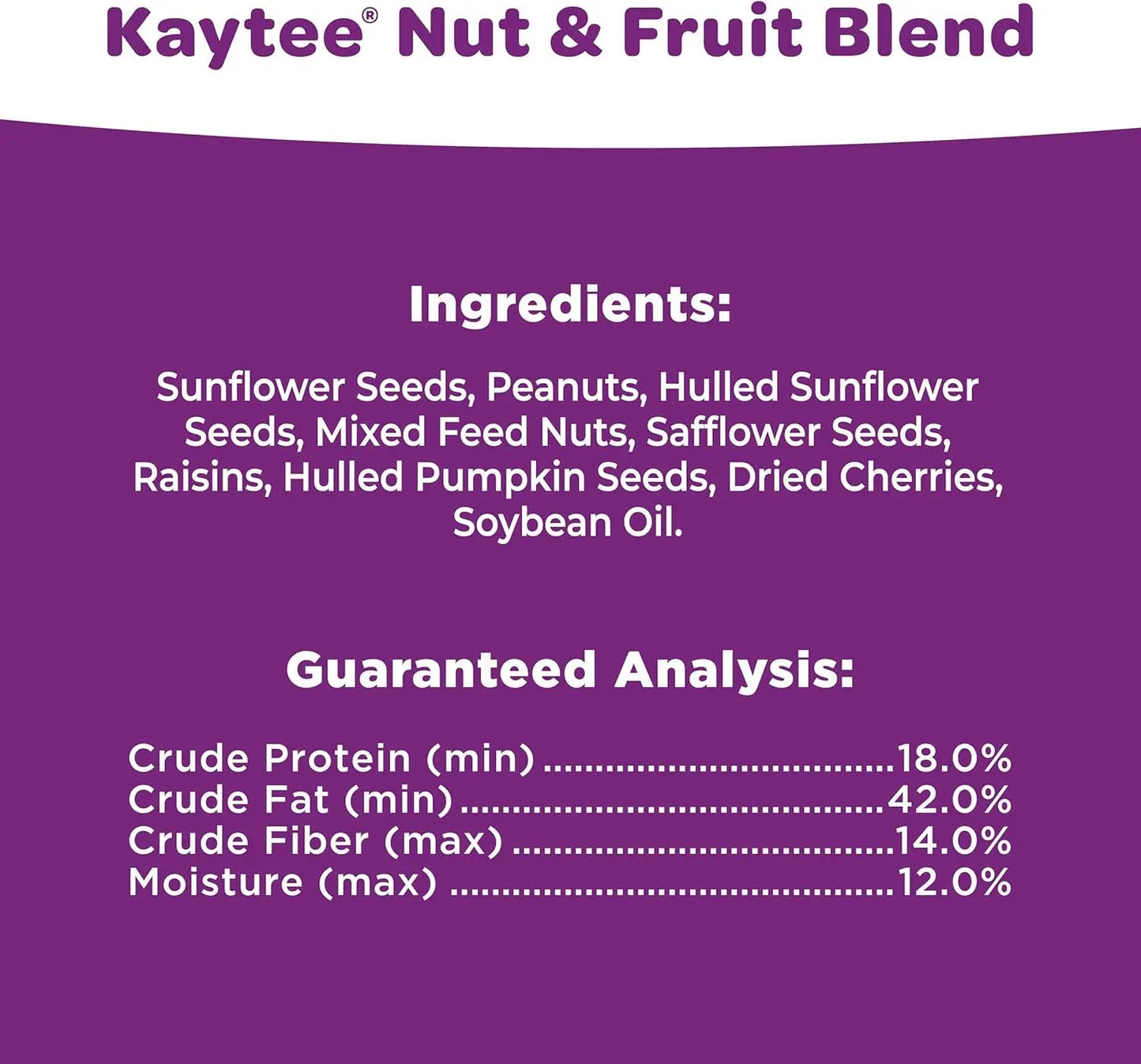Kaytee Nut & Fruit Wild Bird Seed Blend, 5 lb – Premium Songbird Food Mix