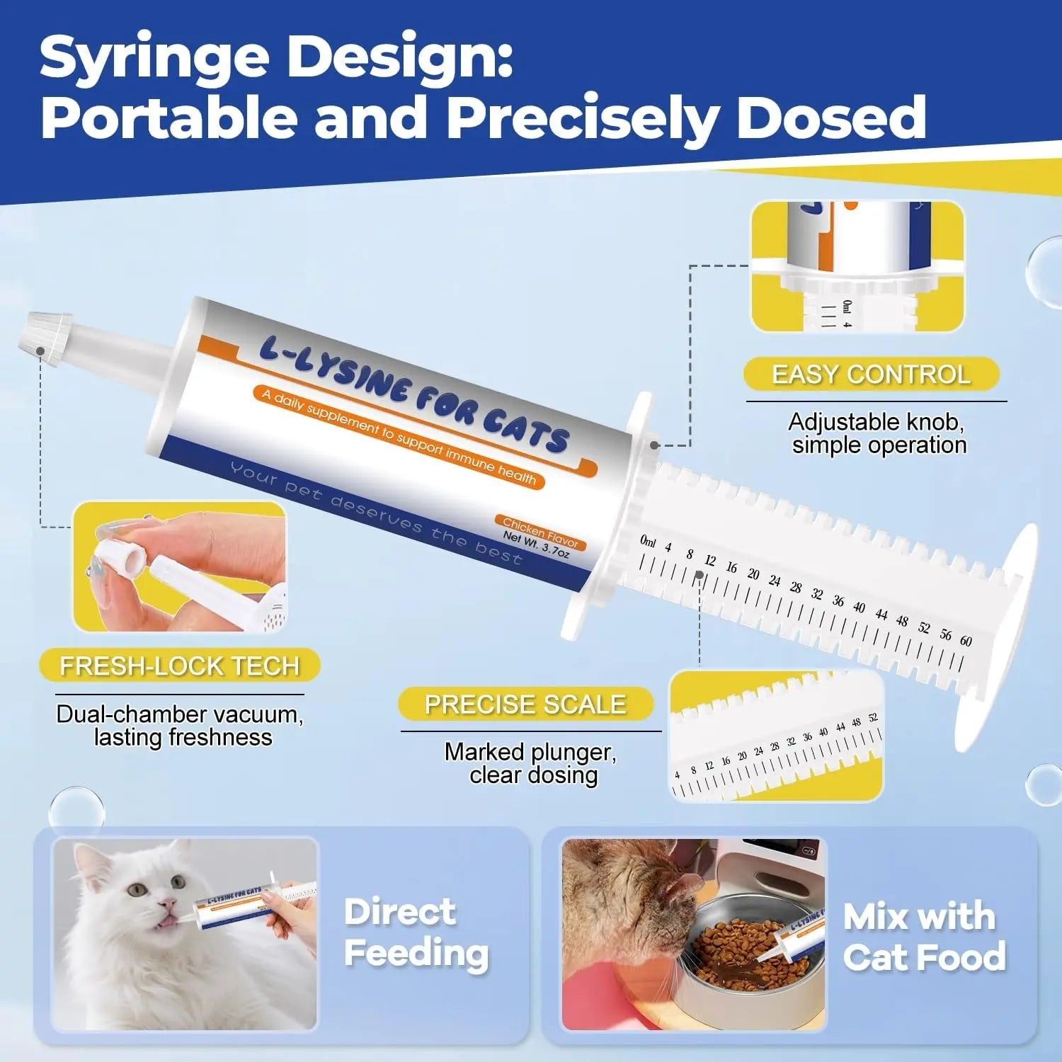 L-Lysine Cat Supplement Oral Gel 3.7 oz – Immune & Respiratory Support