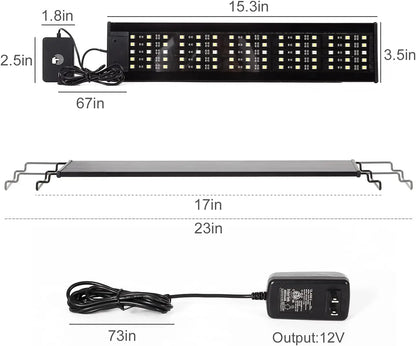 LED Terrarium Light 15W – 3-Mode Day/Night Aquarium Lamp for Reptiles & Fish