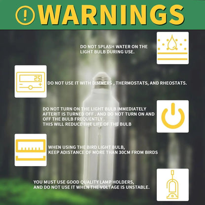 UVA UVB Bird Light Bulb 20W, Full Spectrum Lamp for Captive Birds