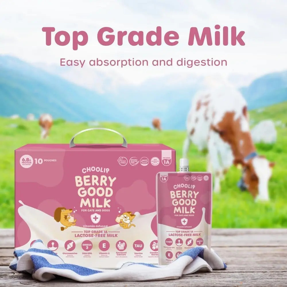 Lactose-Free Vitamin Milk for Cats & Dogs, 10-Pack Pet Nutrition Drink