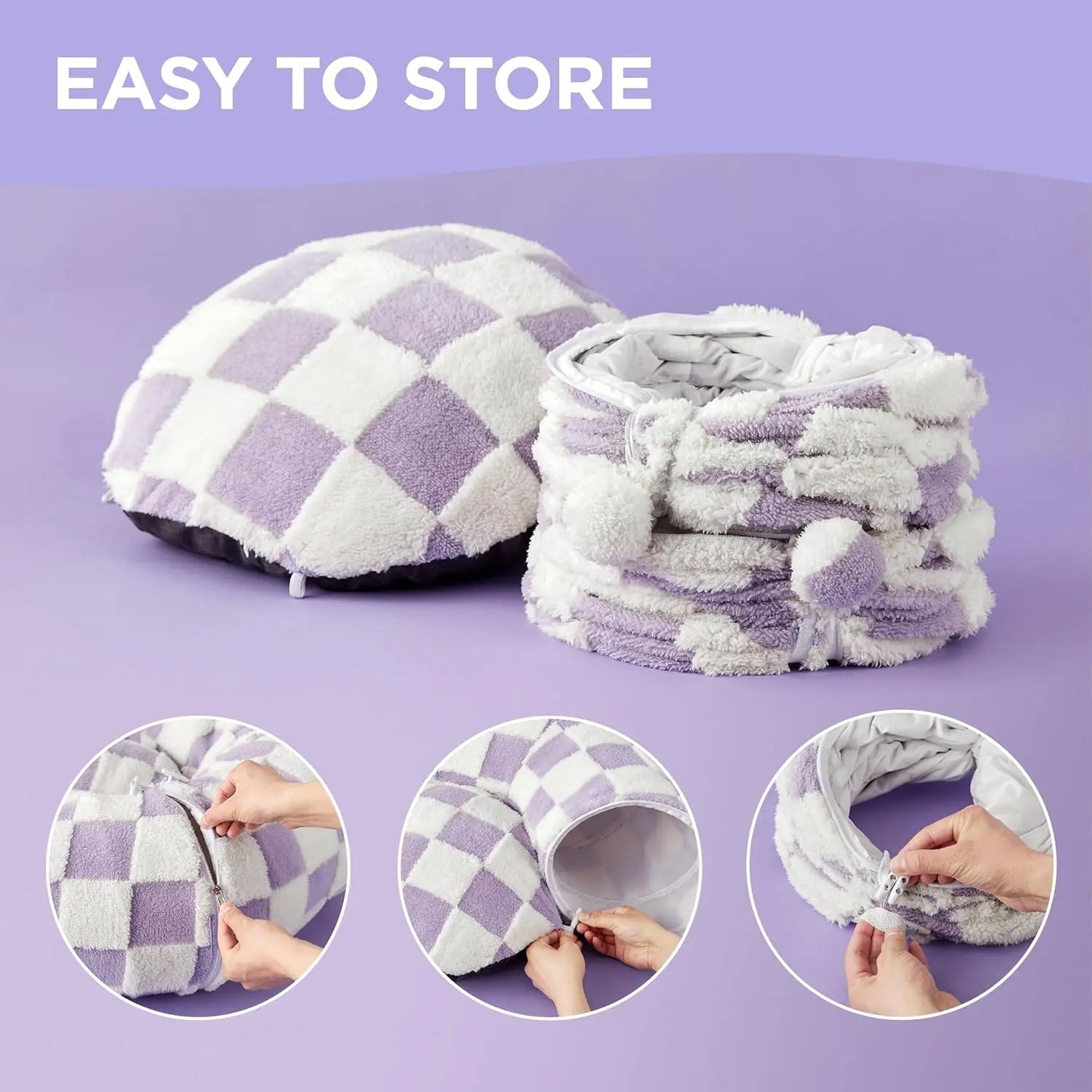 Lesure Cat Tunnel Bed Donut Cave with Cushion Indoor Cat Toy