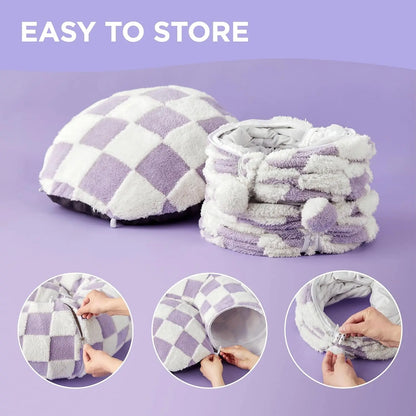 Lesure Cat Tunnel Bed Donut Cave with Cushion Indoor Cat Toy