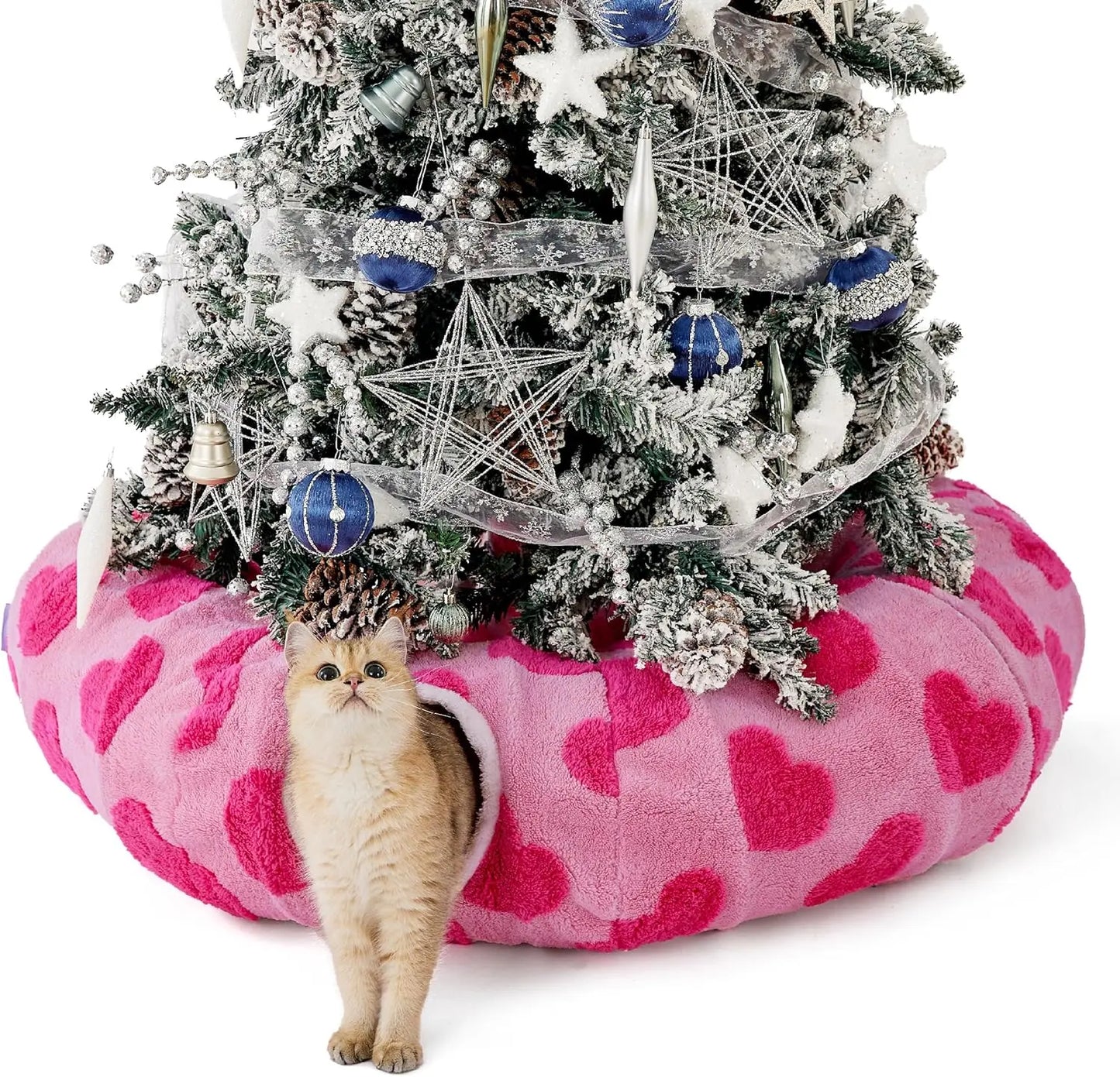 Lesure Cat Tunnel Bed Donut Cave with Cushion Indoor Cat Toy