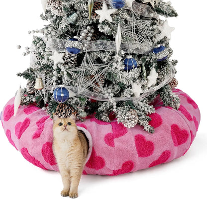 Lesure Cat Tunnel Bed Donut Cave with Cushion Indoor Cat Toy