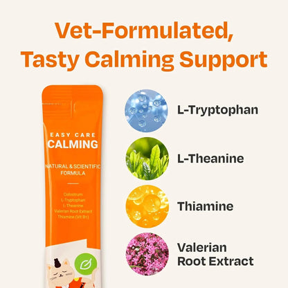 Lickable Calming Supplement for Cats, Tuna Flavor Stress Support 30ct