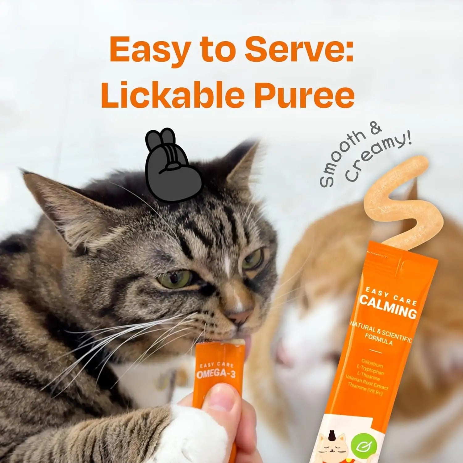 Lickable Calming Supplement for Cats, Tuna Flavor Stress Support 30ct