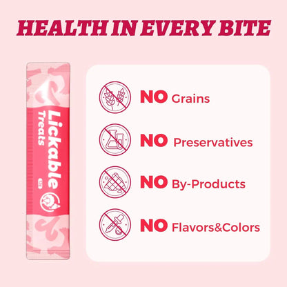 Lickable Cat Treats – Grain-Free Chicken & Goat Milk Squeezable Snacks (24 Ct)