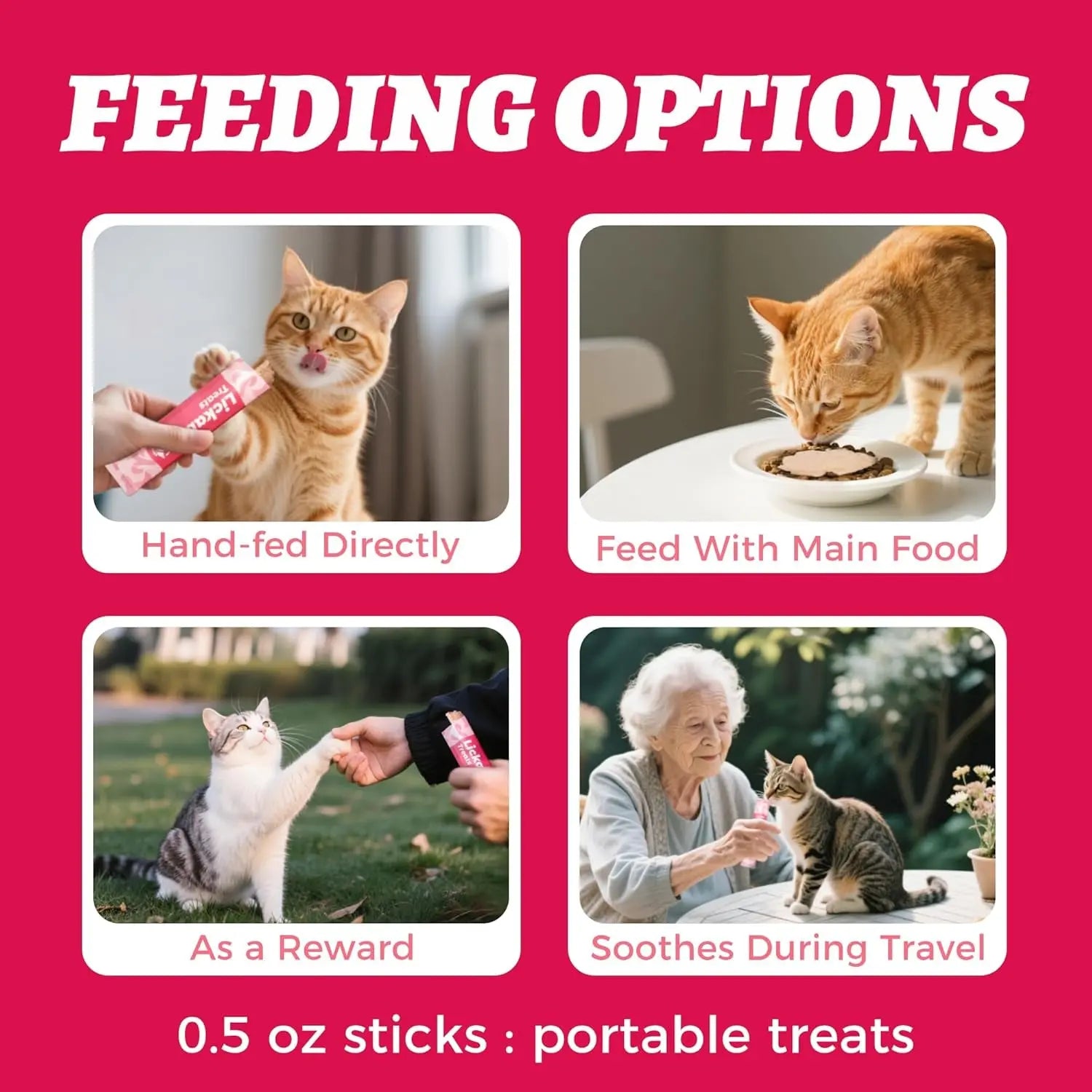 Lickable Cat Treats – Grain-Free Chicken & Goat Milk Squeezable Snacks (24 Ct)