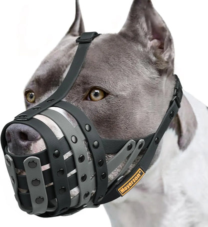 Lightweight Basket Large Dog Muzzle Adjustable Allows Panting Drinking Training Blackgrey