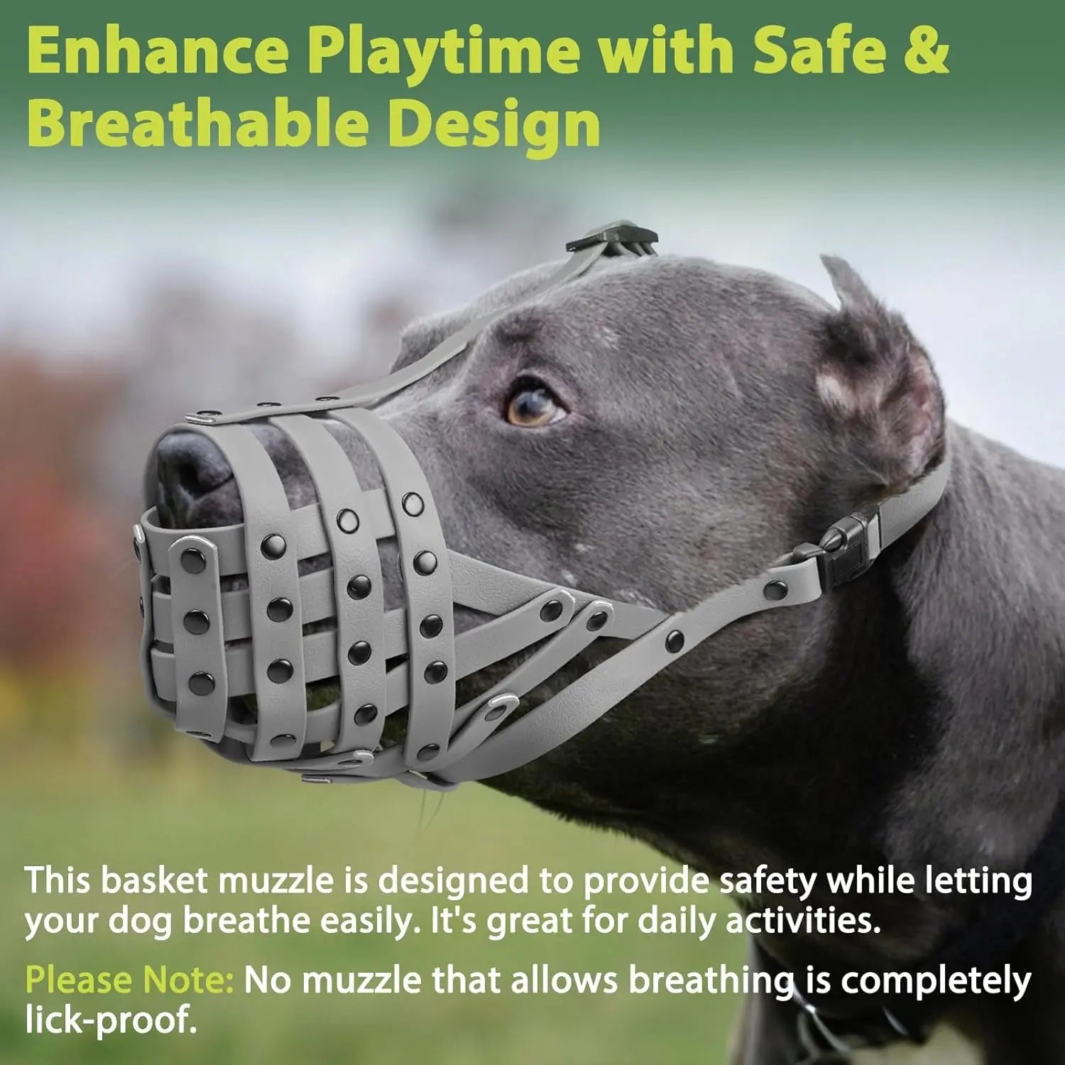 Lightweight Basket Large Dog Muzzle Adjustable Allows Panting Drinking Training