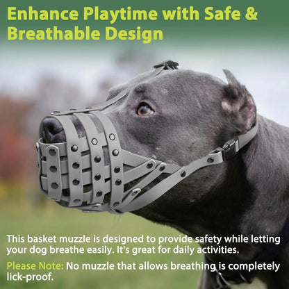Lightweight Basket Large Dog Muzzle Adjustable Allows Panting Drinking Training