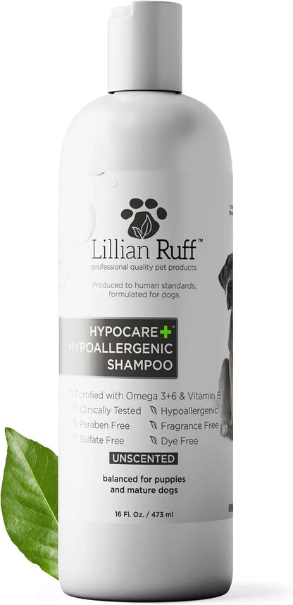 Lillian Ruff HypoCare+ Hypoallergenic Oatmeal Dog Shampoo & Conditioner Set Hypocare+