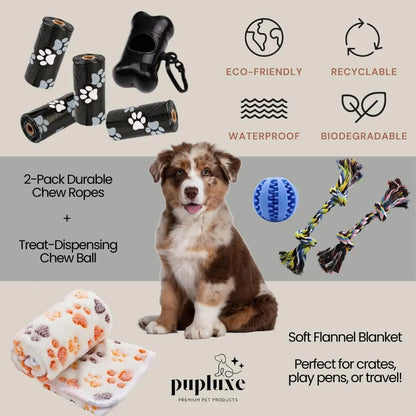 Luxe 22-Piece Puppy Starter Kit–Training & Care Essentials for New Dog Owners