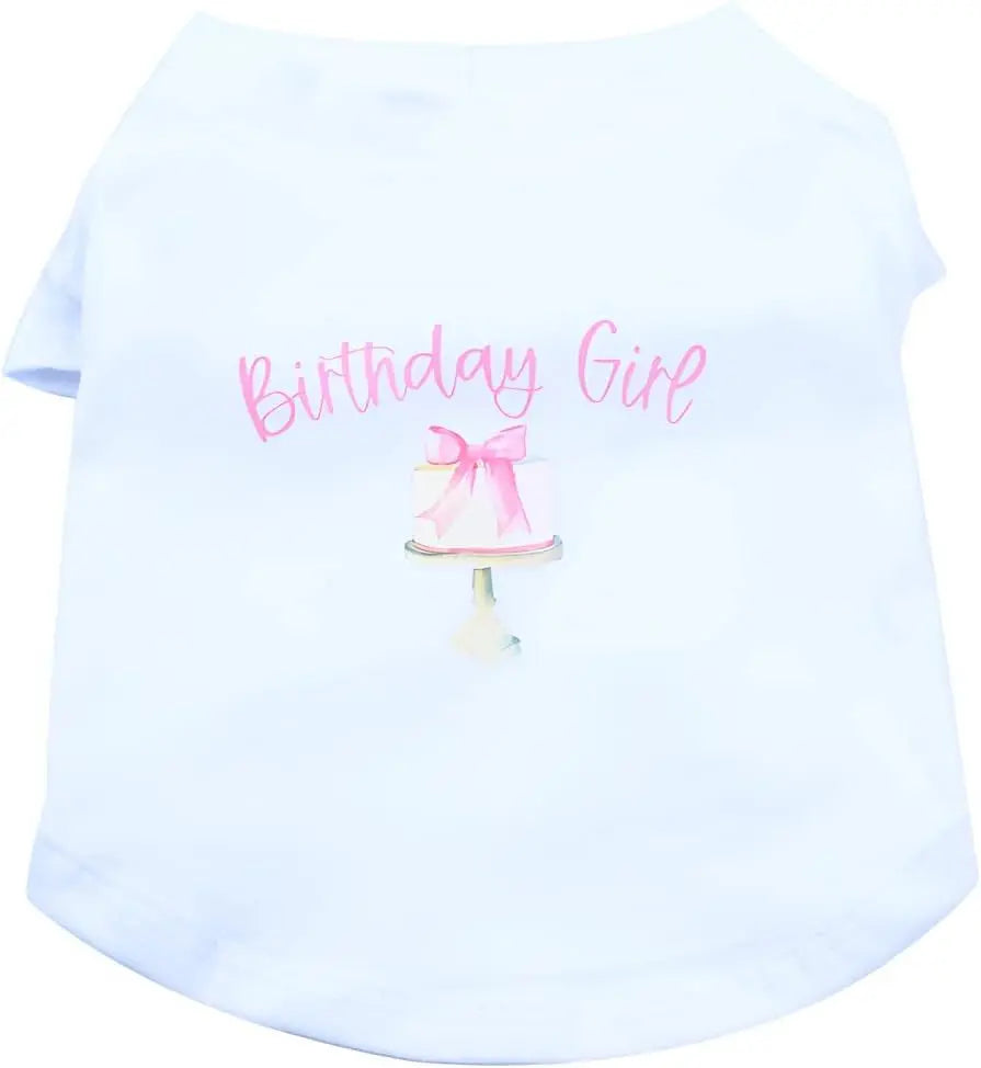 Luxury Designer Dog T-Shirt for Small Dogs | Chic Pet Apparel Birthdaygirl