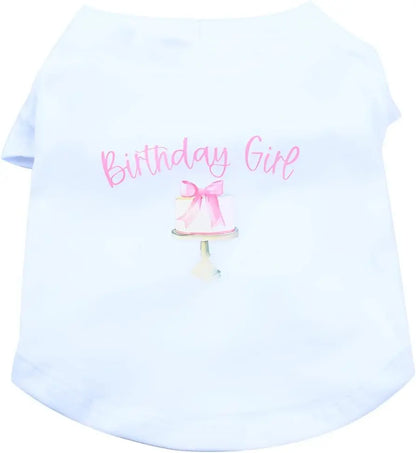 Luxury Designer Dog T-Shirt for Small Dogs | Chic Pet Apparel Birthdaygirl