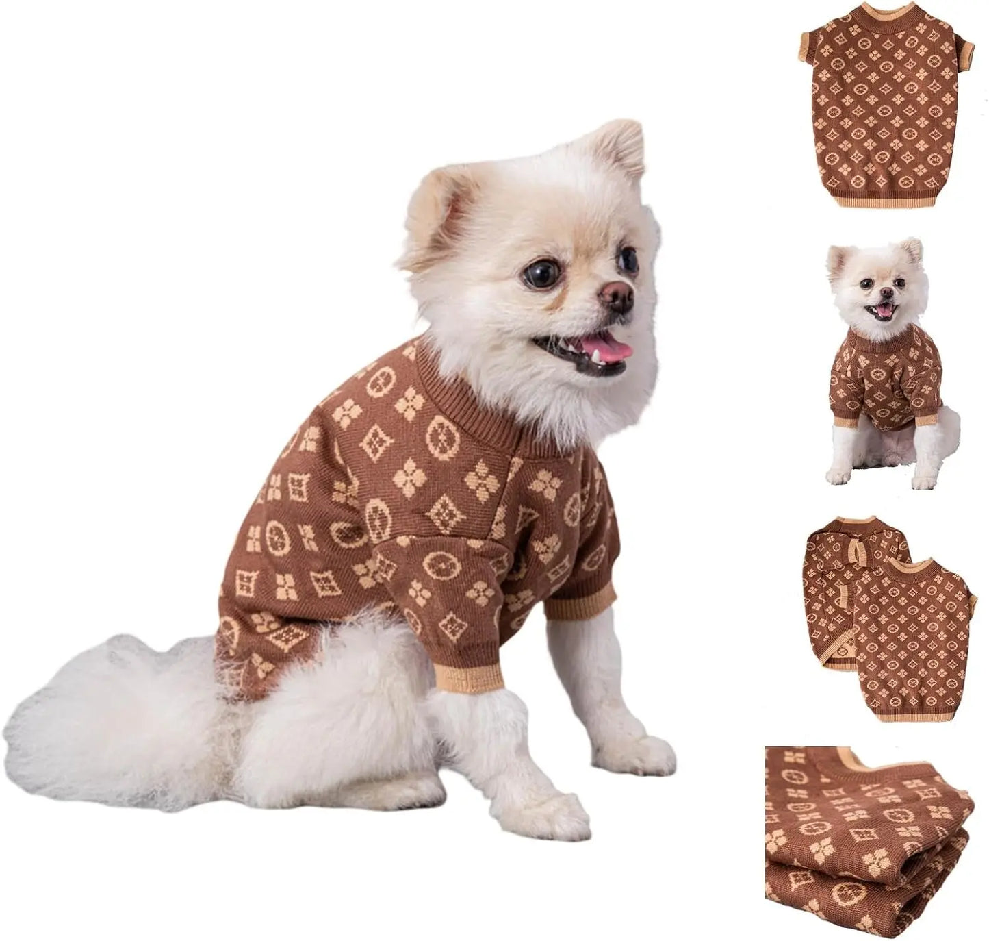 Luxury Knit Dog Sweater for Small Dogs | Warm Designer Pet Outfit (XS–5X) Chewypawtton