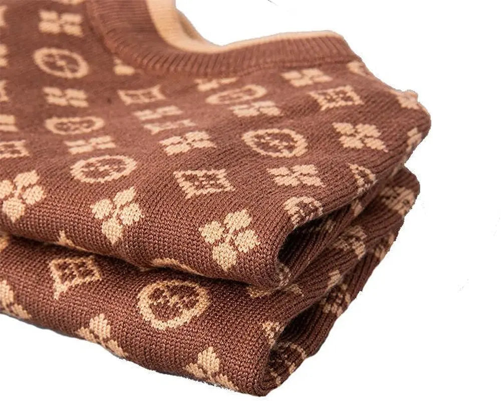 Luxury Knit Dog Sweater for Small Dogs | Warm Designer Pet Outfit (XS–5X)