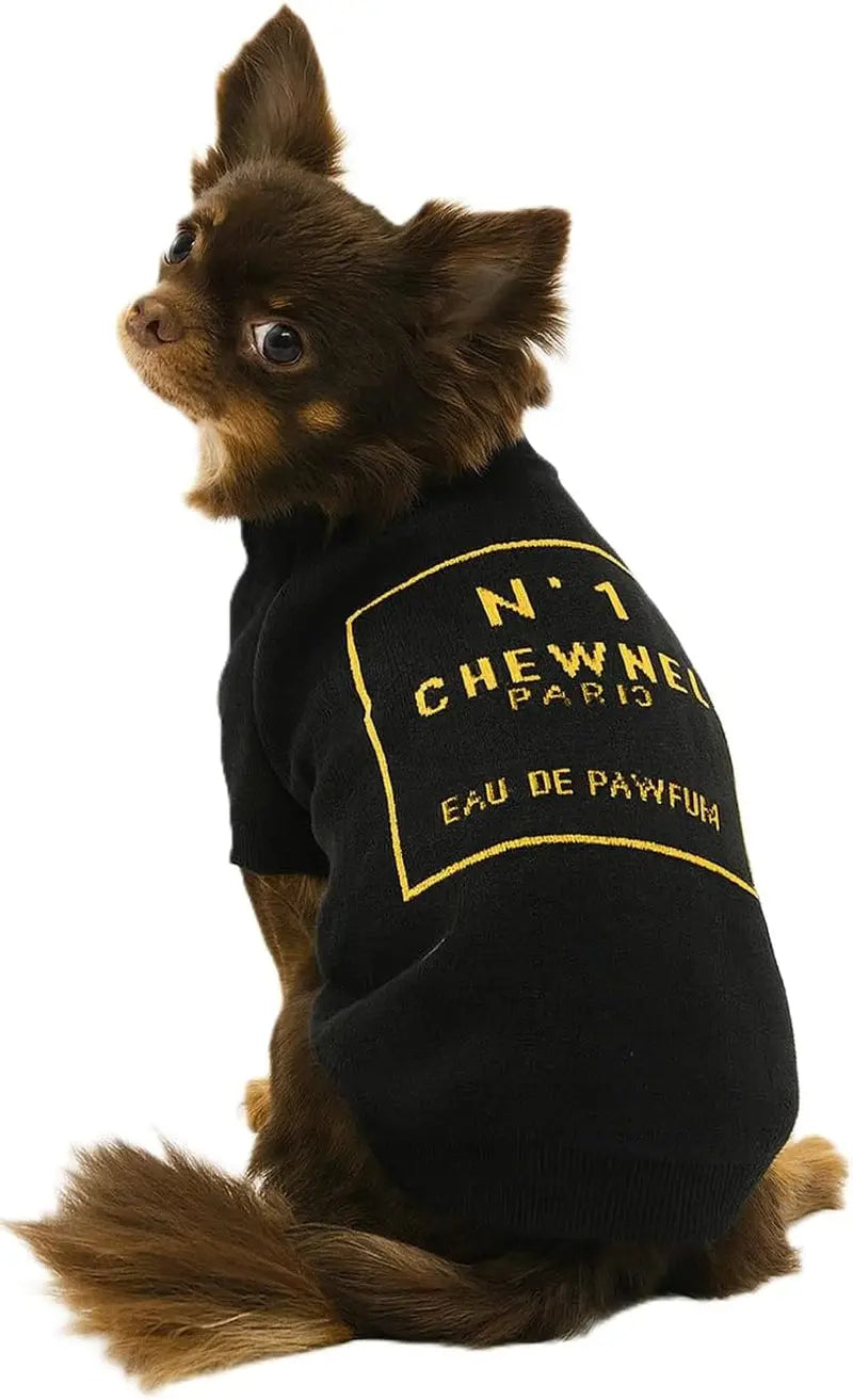 Luxury Knit Dog Sweater for Small Dogs | Warm Designer Pet Outfit (XS–5X) Chewnel