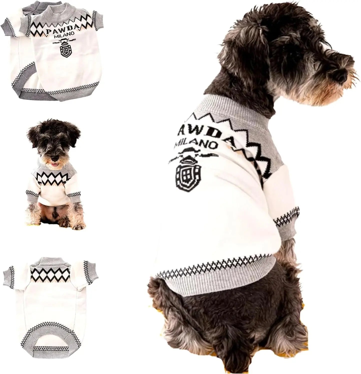 Luxury Knit Dog Sweater for Small Dogs | Warm Designer Pet Outfit (XS–5X) Pawda