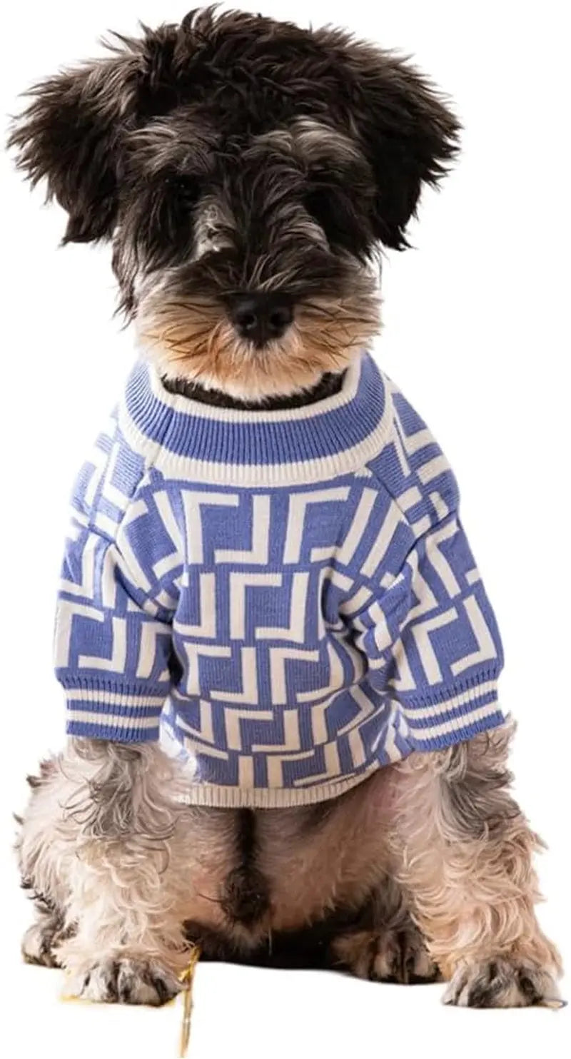 Luxury Knit Dog Sweater for Small Dogs | Warm Designer Pet Outfit (XS–5X) Furdiblue