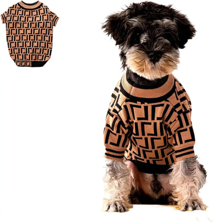Luxury Knit Dog Sweater for Small Dogs | Warm Designer Pet Outfit (XS–5X) Furdi