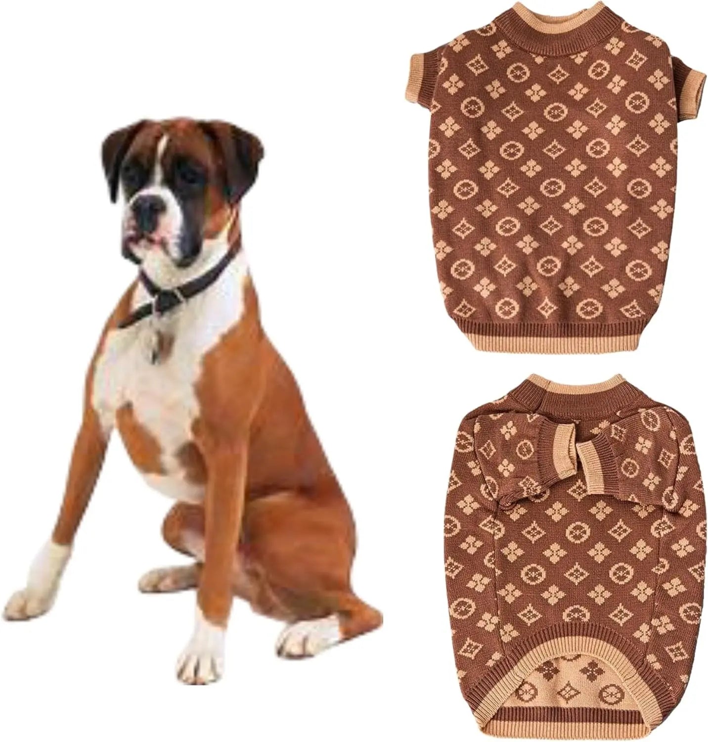 Luxury Knit Dog Sweater for Small Dogs | Warm Designer Pet Outfit (XS–5X) Chewypawtton