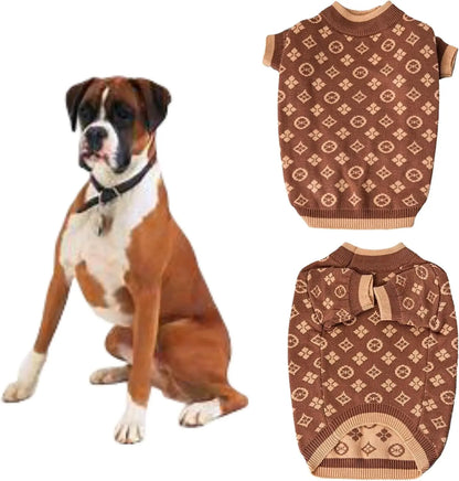 Luxury Knit Dog Sweater for Small Dogs | Warm Designer Pet Outfit (XS–5X) Chewypawtton
