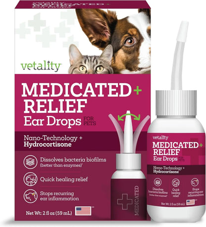 Medicated Dog Ear Drops 2oz Itch Relief Otic Infection Support Default Title