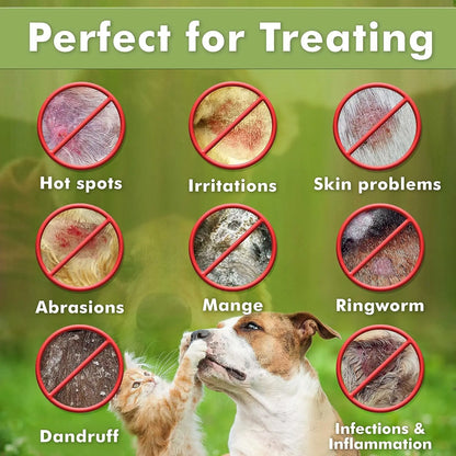 Medicated Dog Shampoo Anti Itch & Yeast Hot Spot Skin Relief 13.5oz