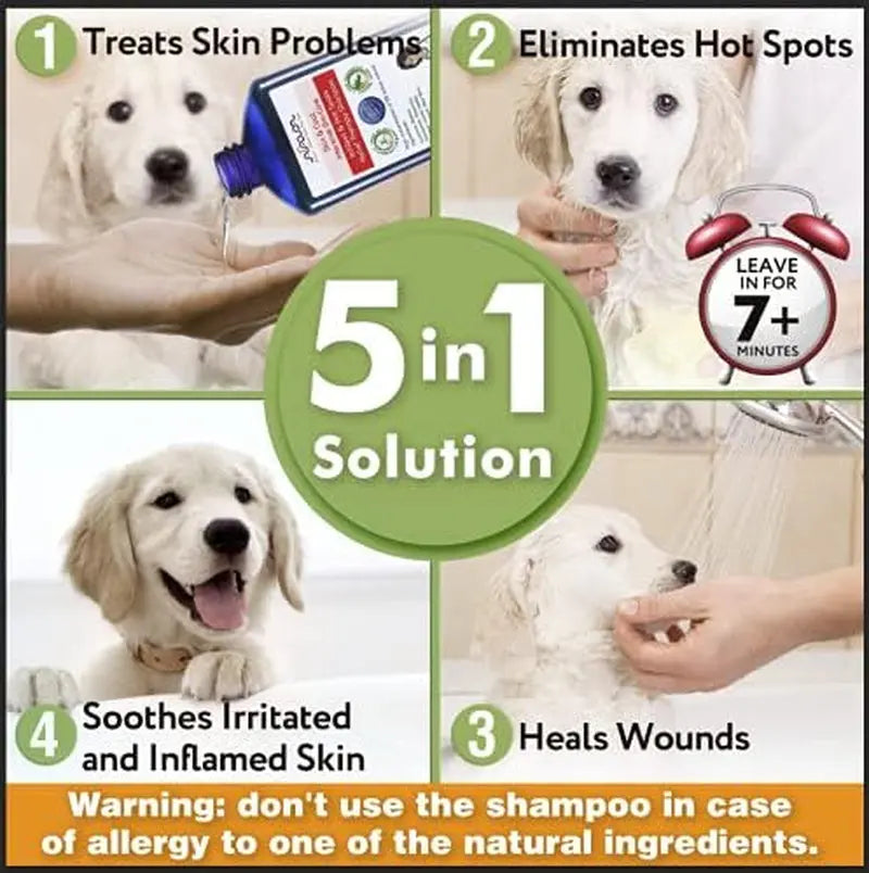 Medicated Dog Shampoo Anti Itch & Yeast Hot Spot Skin Relief 13.5oz