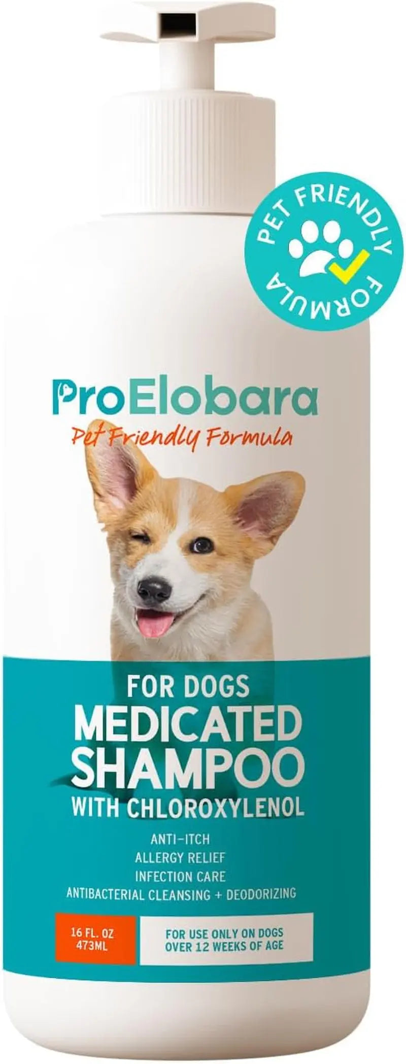 Medicated Dog Shampoo for Itchy Skin, Yeast & Hot Spot Relief – 16 oz 16 Fl Oz