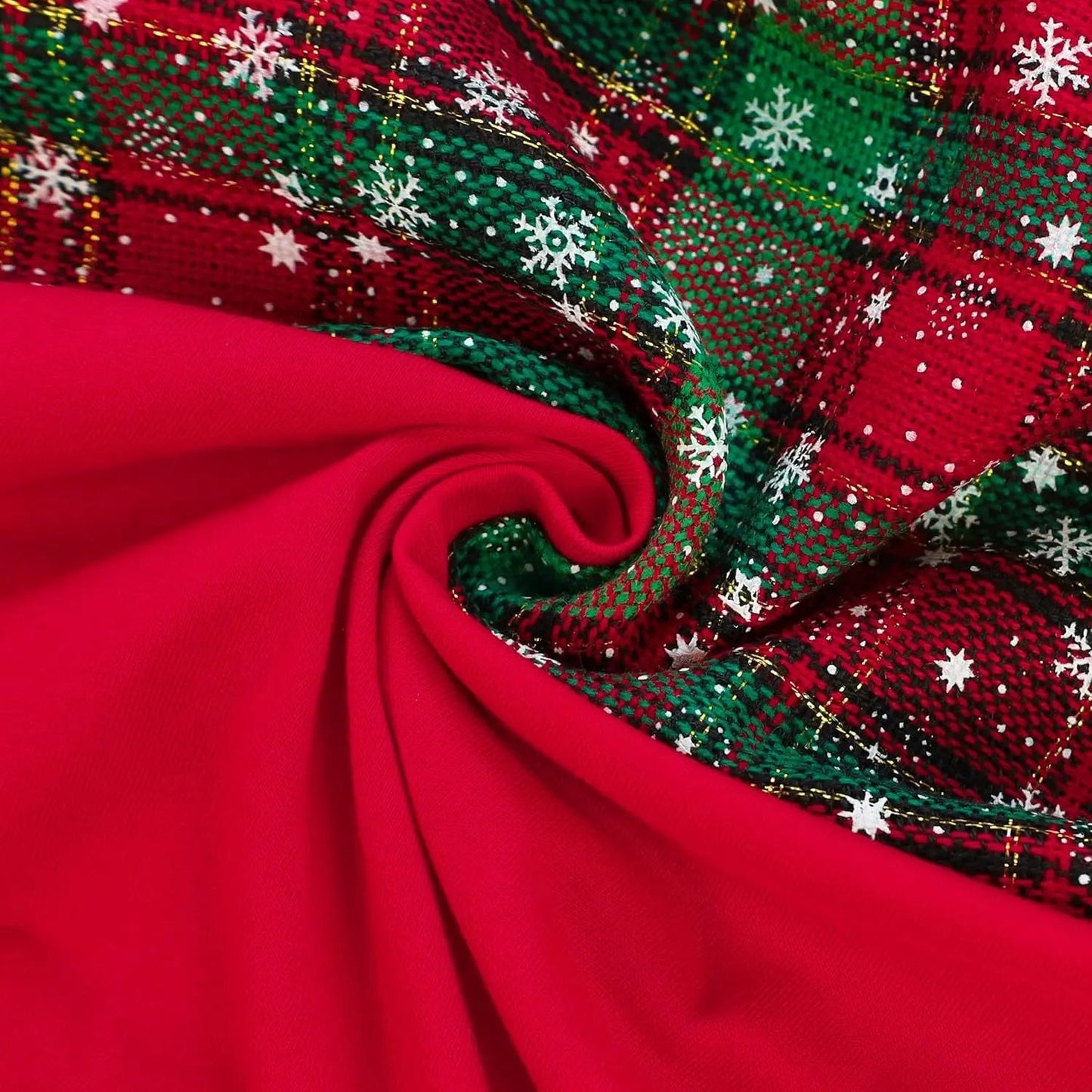 Merry Woofmas Cotton Dog Dress, Holiday Outfit with Bow, Cat & Small Dog Apparel