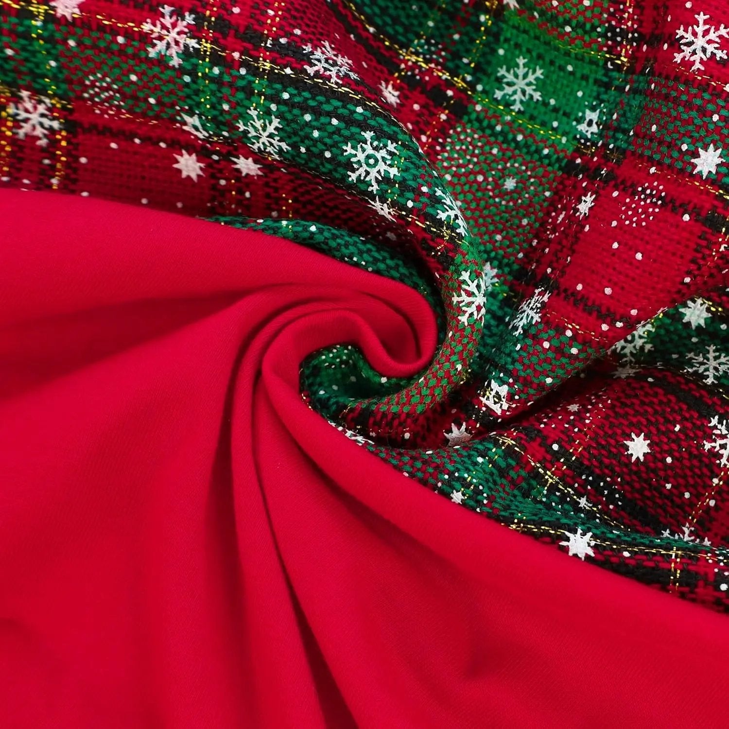 Merry Woofmas Cotton Dog Dress, Holiday Outfit with Bow, Cat & Small Dog Apparel