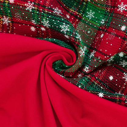 Merry Woofmas Cotton Dog Dress, Holiday Outfit with Bow, Cat & Small Dog Apparel