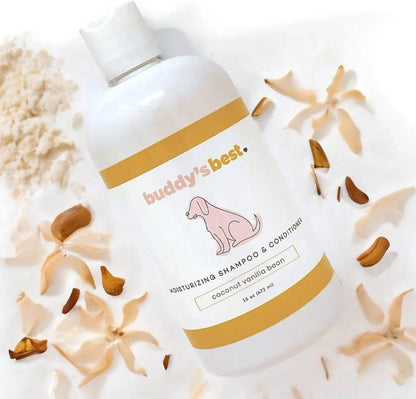 Moisturizing Dog Shampoo & Conditioner 16oz – Smelly Dogs, Dry Itchy Sensitive Skin Relief