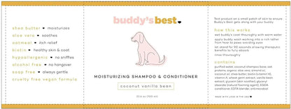 Moisturizing Dog Shampoo & Conditioner 16oz – Smelly Dogs, Dry Itchy Sensitive Skin Relief