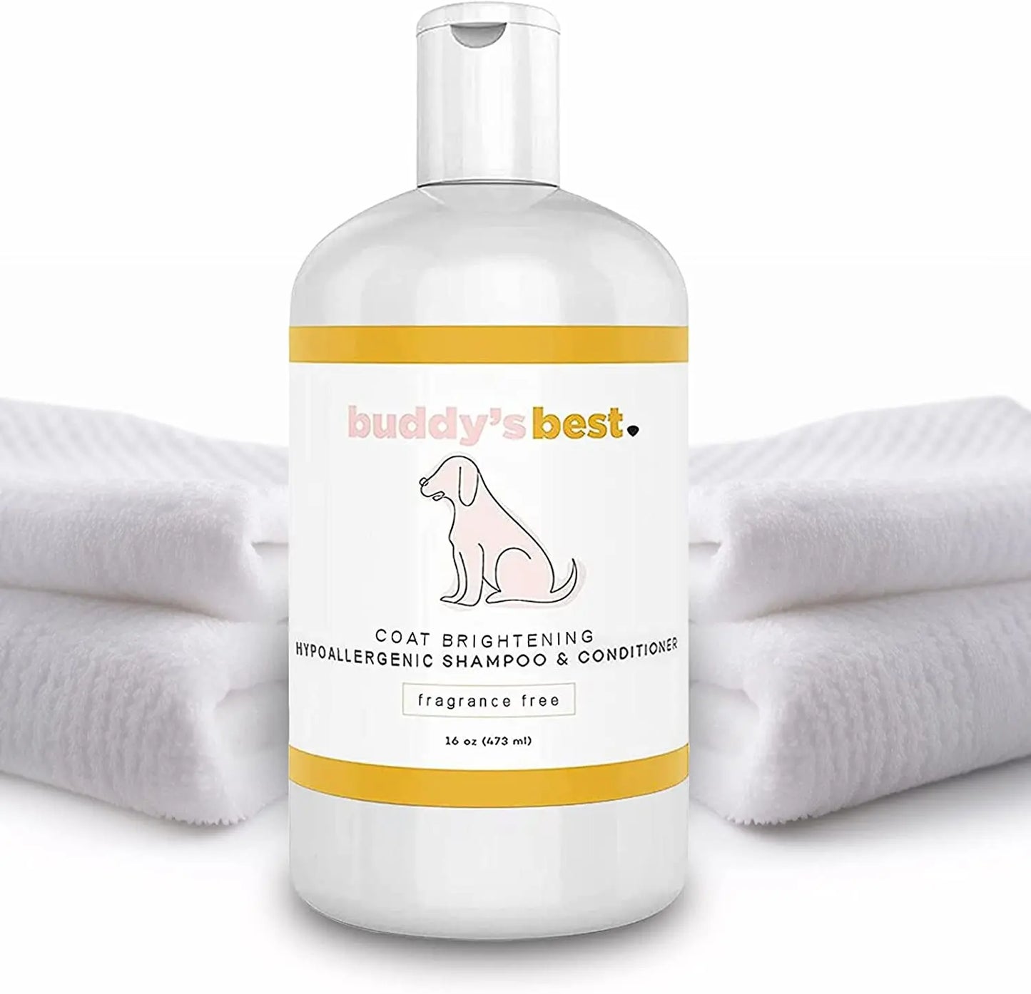 Moisturizing Dog Shampoo & Conditioner 16oz – Smelly Dogs, Dry Itchy Sensitive Skin Relief Fragrance Free 16 Fl Oz (Pack Of 1)
