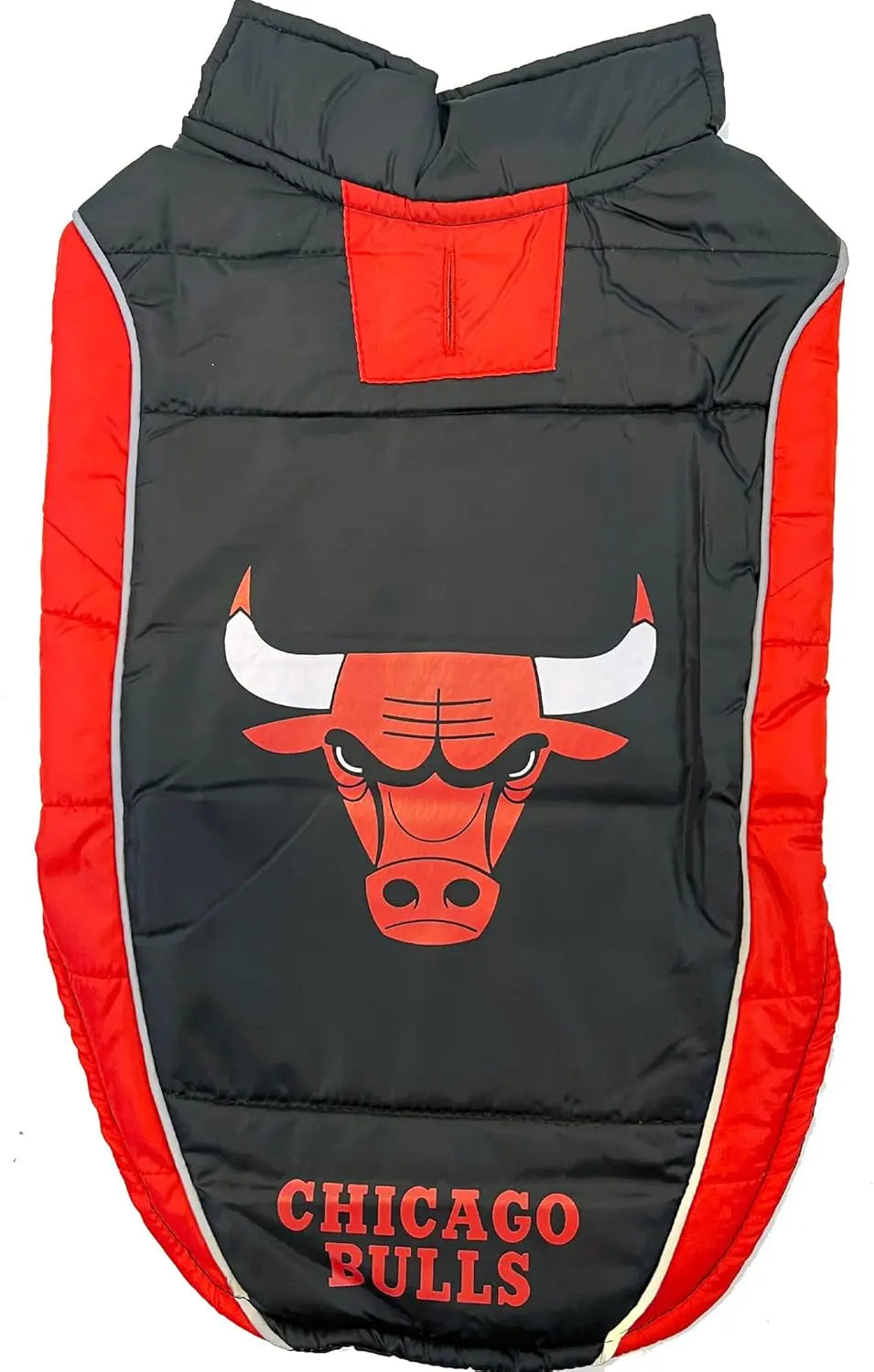 NBA Dog Puffer Vest Waterproof Winter Coat – Licensed Team Sports Jacket Chicago Bulls