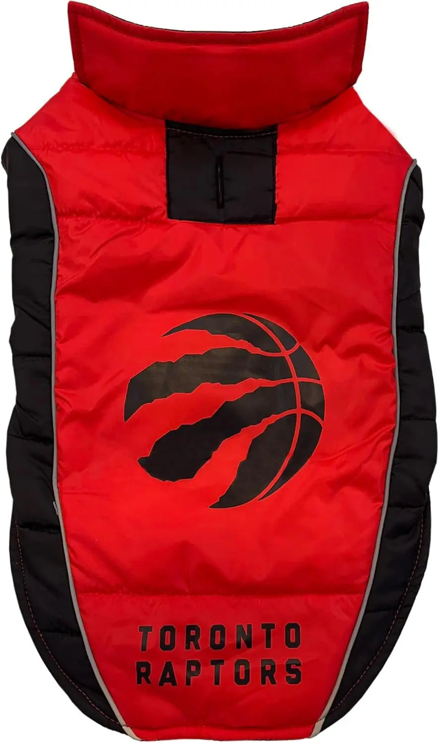 NBA Dog Puffer Vest Waterproof Winter Coat – Licensed Team Sports Jacket Toronto Raptors