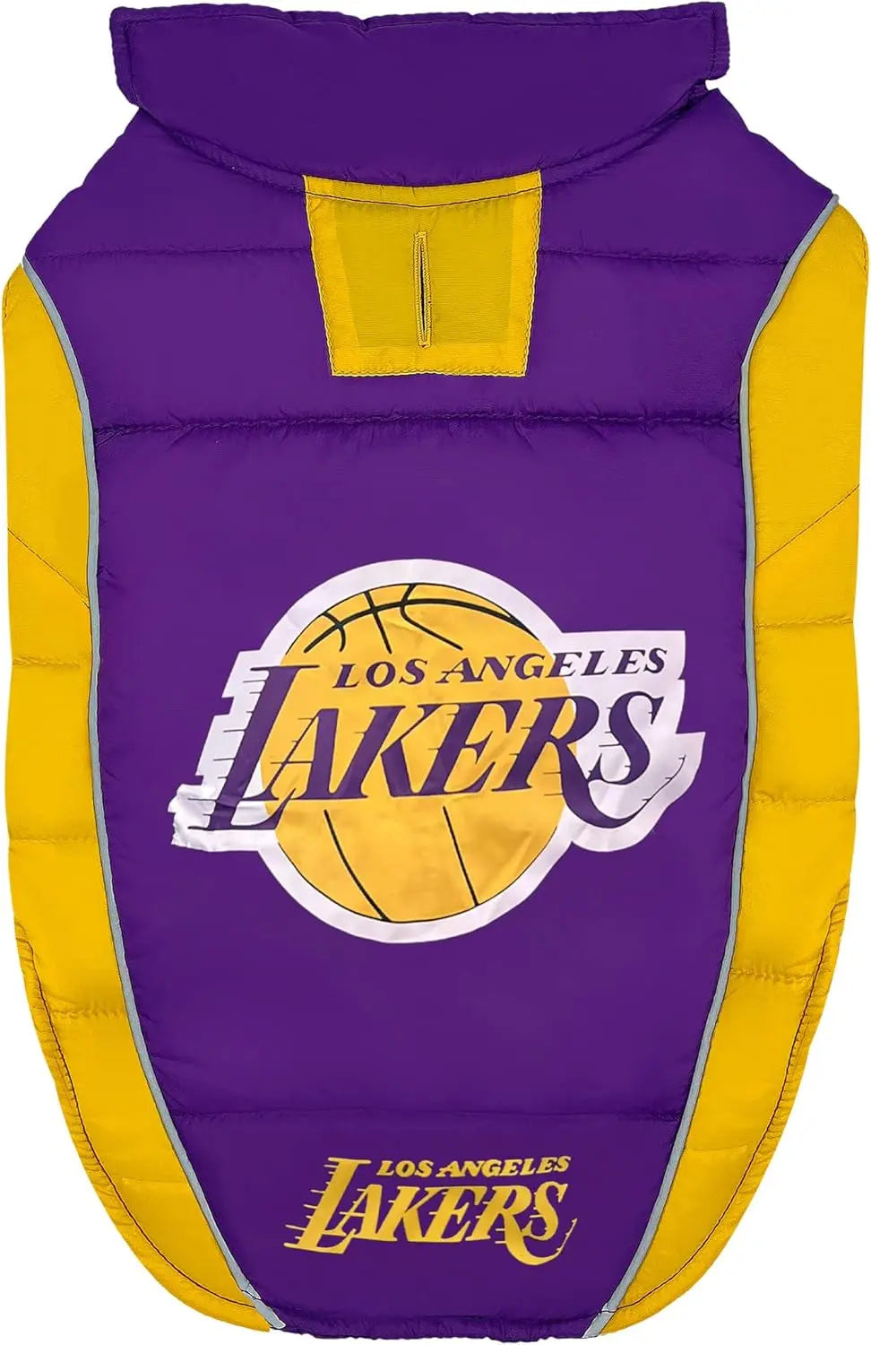 NBA Dog Puffer Vest Waterproof Winter Coat – Licensed Team Sports Jacket Los Angeles Lakers