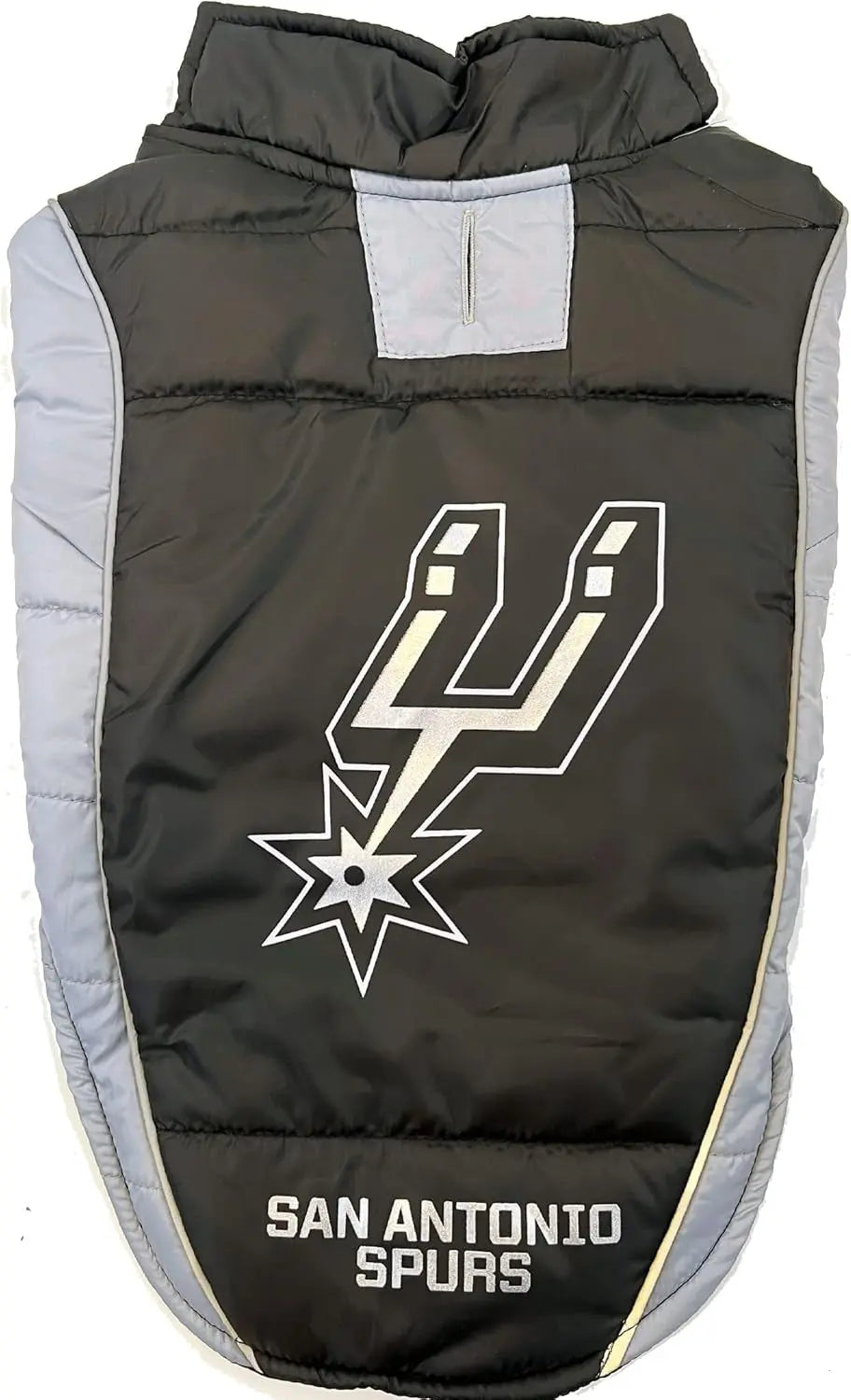 NBA Dog Puffer Vest Waterproof Winter Coat – Licensed Team Sports Jacket San Antonio Spurs