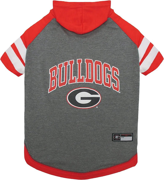 NCAA Collegiate Pet Sweatshirt- Dog & Cat Hoodie – Licensed Georgia Bulldogs