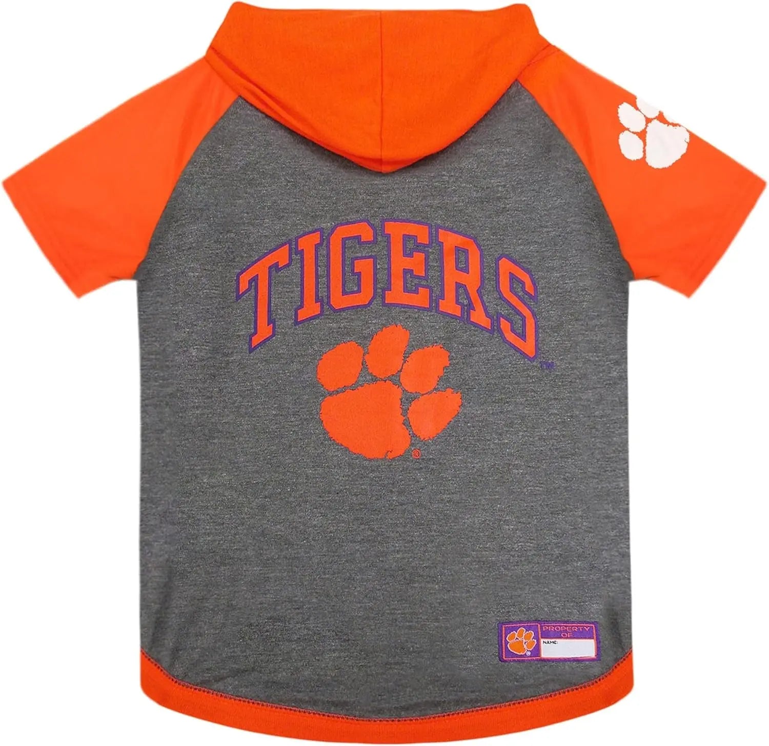 NCAA Collegiate Pet Sweatshirt- Dog & Cat Hoodie – Licensed Clemson Tigers Small