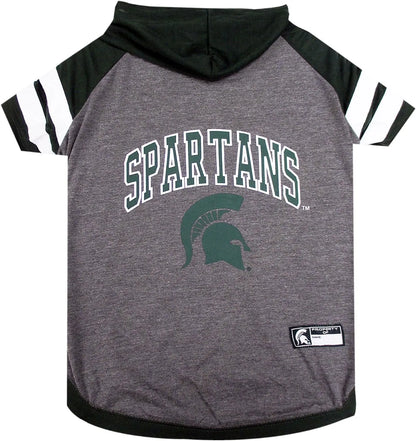 NCAA Collegiate Pet Sweatshirt- Dog & Cat Hoodie – Licensed Michigan State Spartans