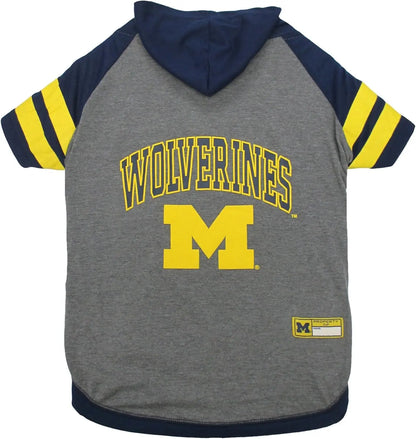 NCAA Collegiate Pet Sweatshirt- Dog & Cat Hoodie – Licensed Michigan Wolverines