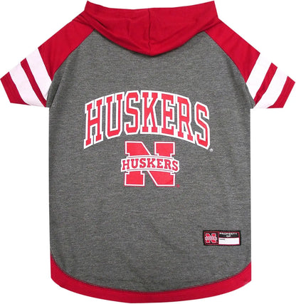 NCAA Collegiate Pet Sweatshirt- Dog & Cat Hoodie – Licensed Nebraska Cornhuskers