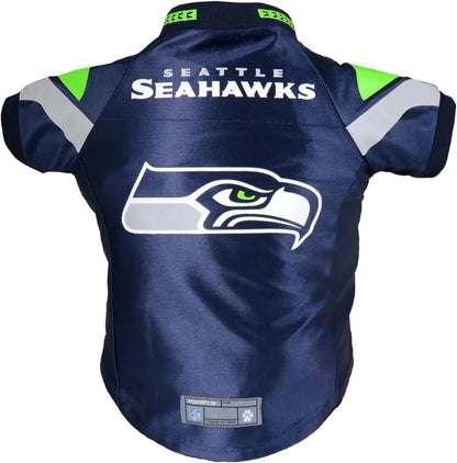 NFL Licensed Pet Jersey – Unisex Dog & Cat Football Apparel (All Teams) Seattle Seahawks